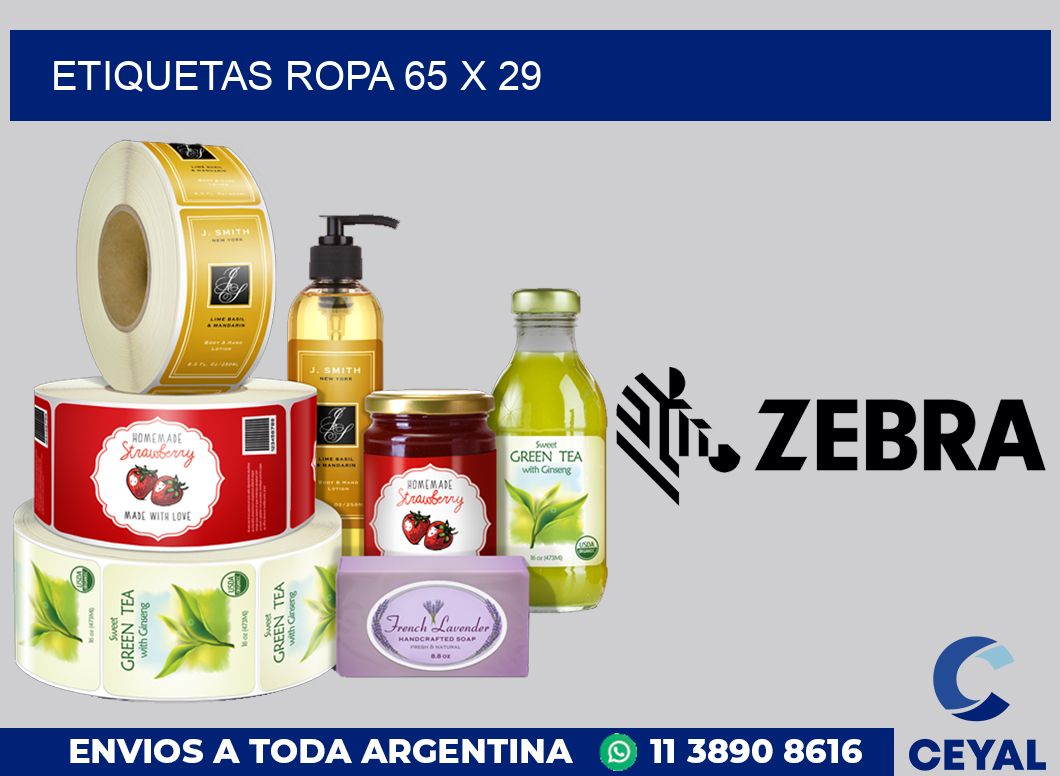 etiquetas ropa 65 x 29
