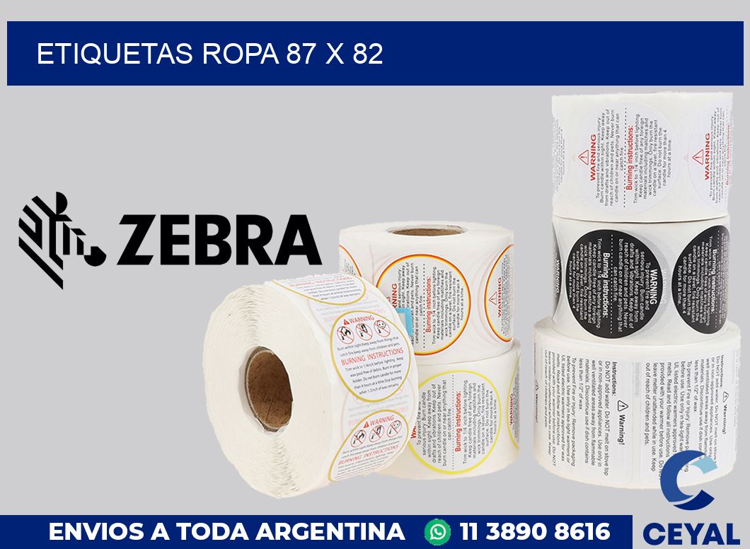 etiquetas ropa 87 x 82