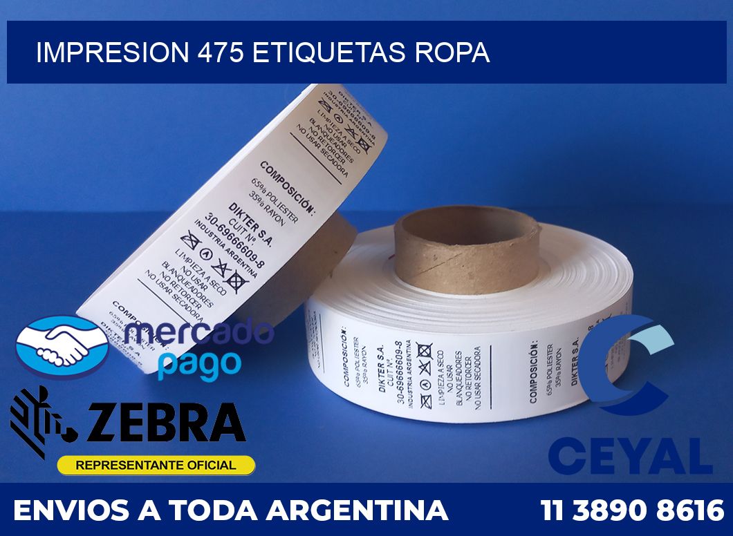 impresion 475 etiquetas ropa