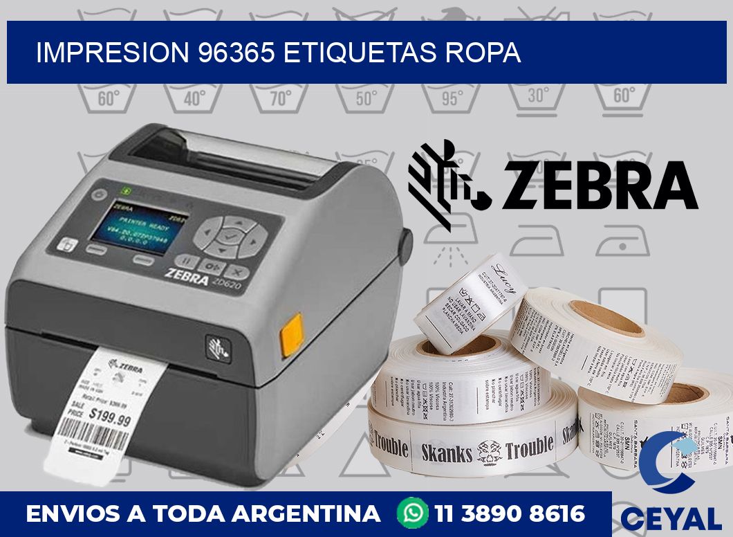 impresion 96365 etiquetas ropa