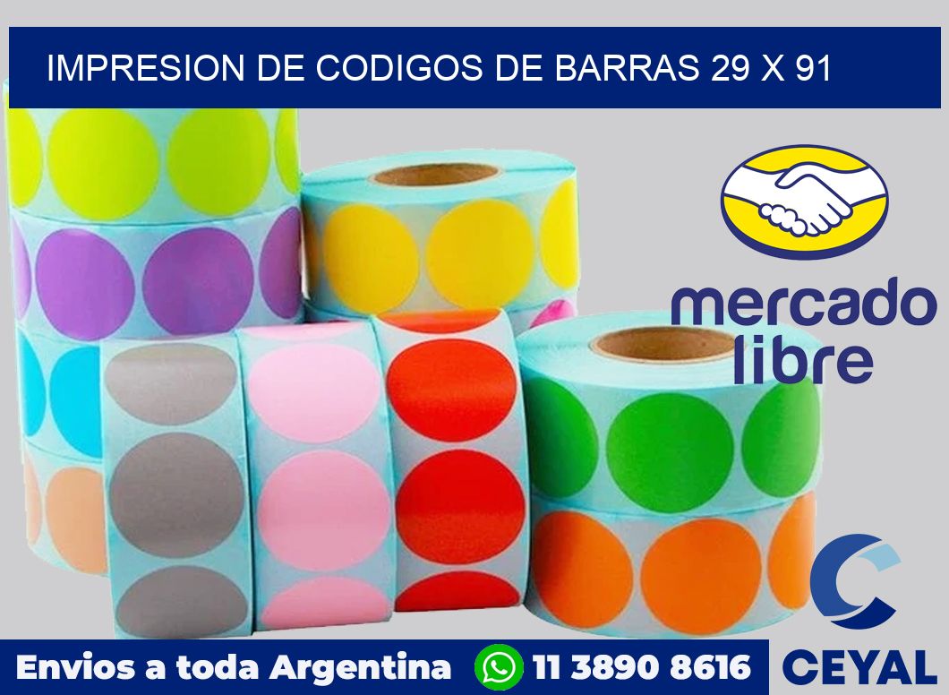 impresion de codigos de barras 29 x 91