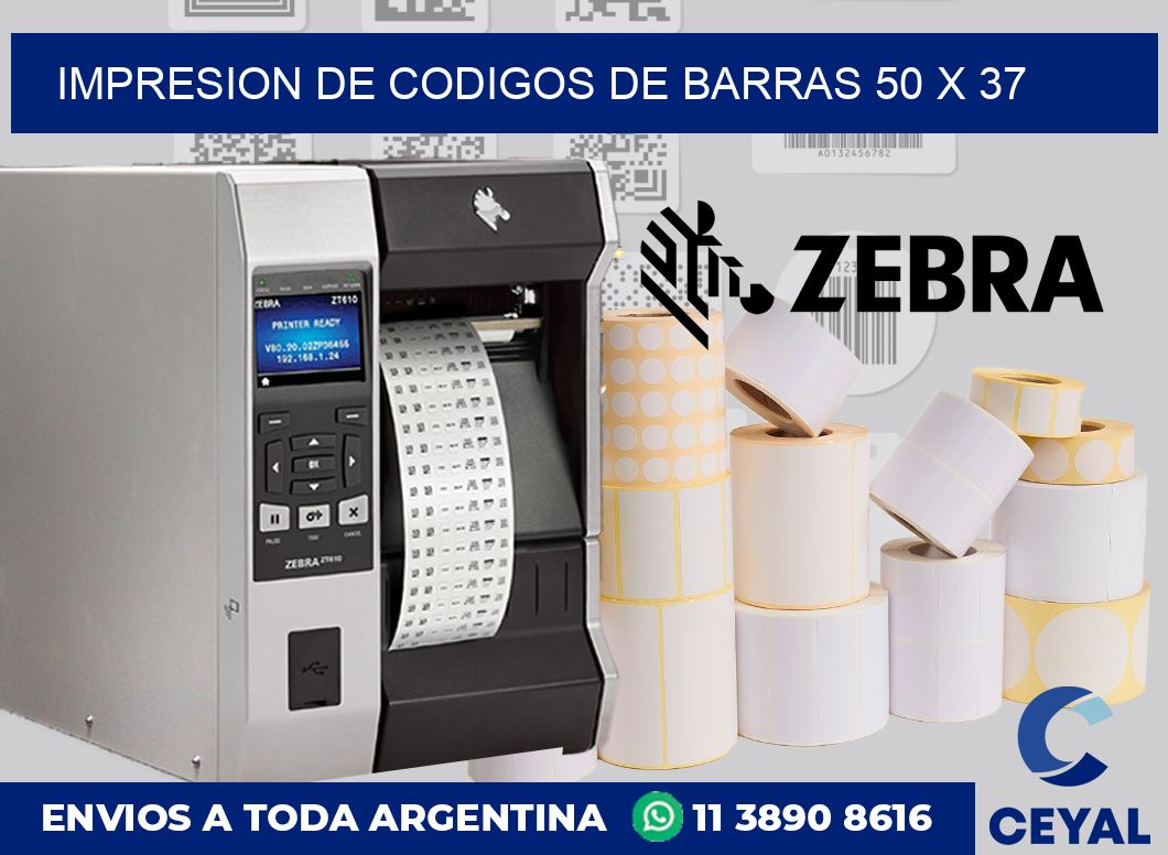 impresion de codigos de barras 50 x 37