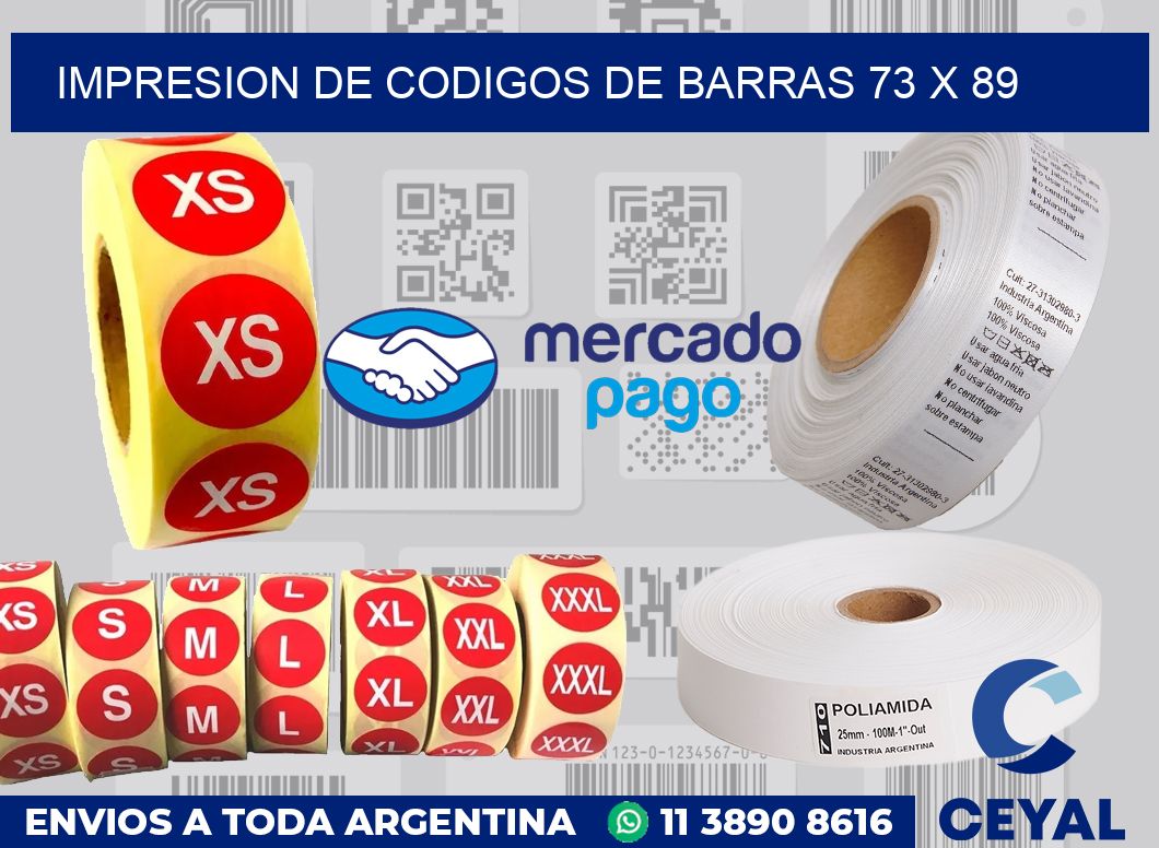 impresion de codigos de barras 73 x 89