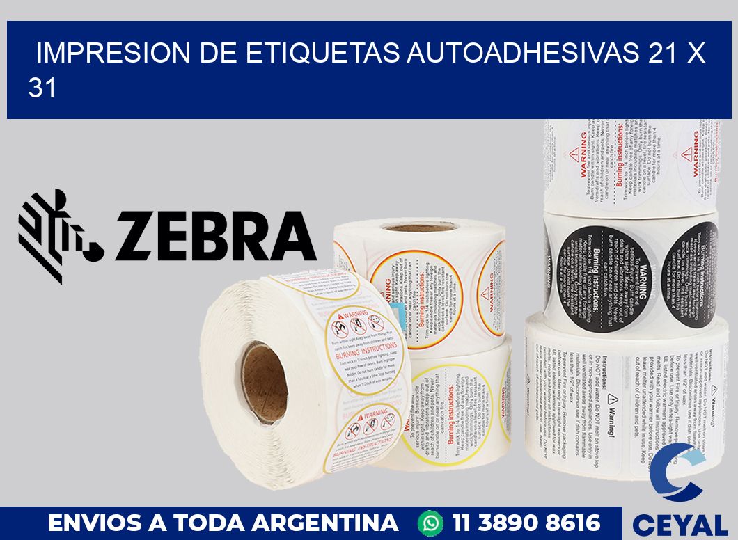 impresion de etiquetas autoadhesivas 21 x 31