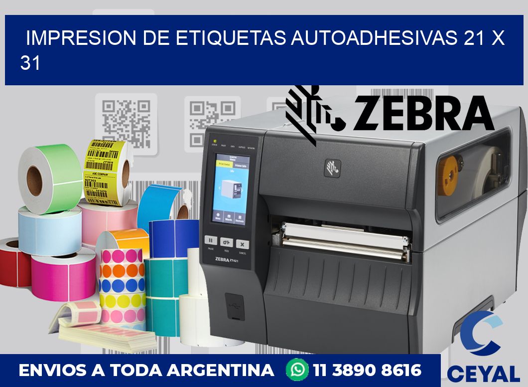impresion de etiquetas autoadhesivas 21 x 31