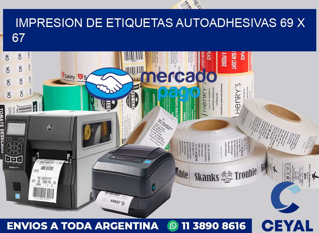 impresion de etiquetas autoadhesivas 69 x 67