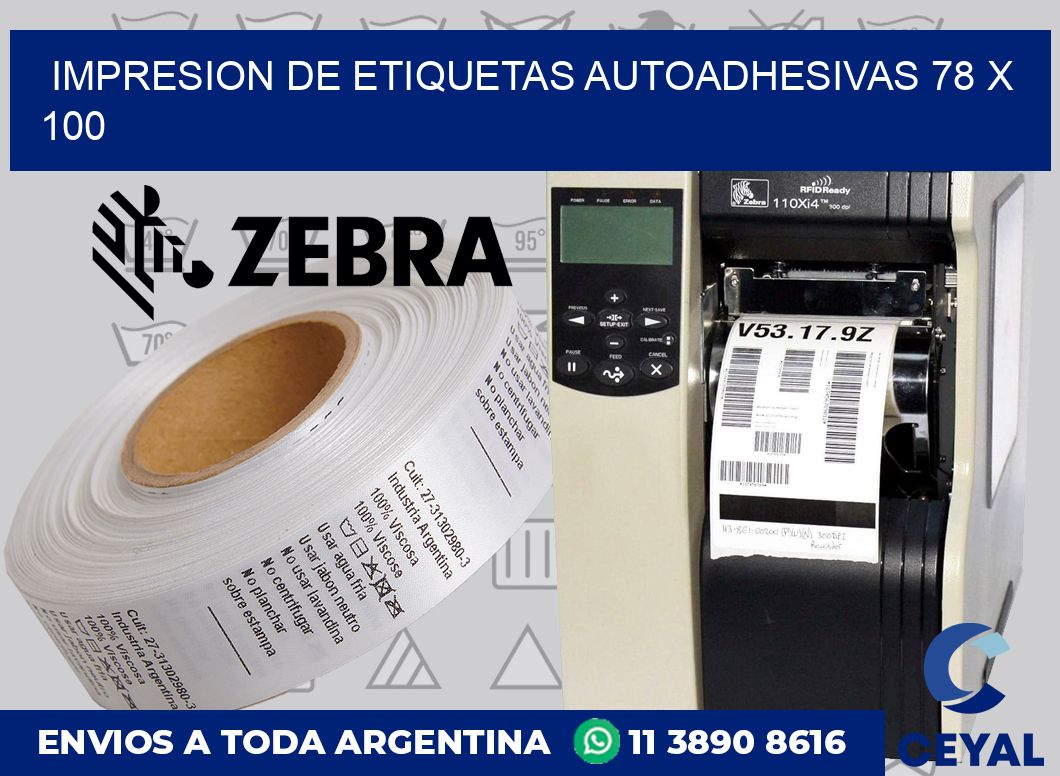 impresion de etiquetas autoadhesivas 78 x 100