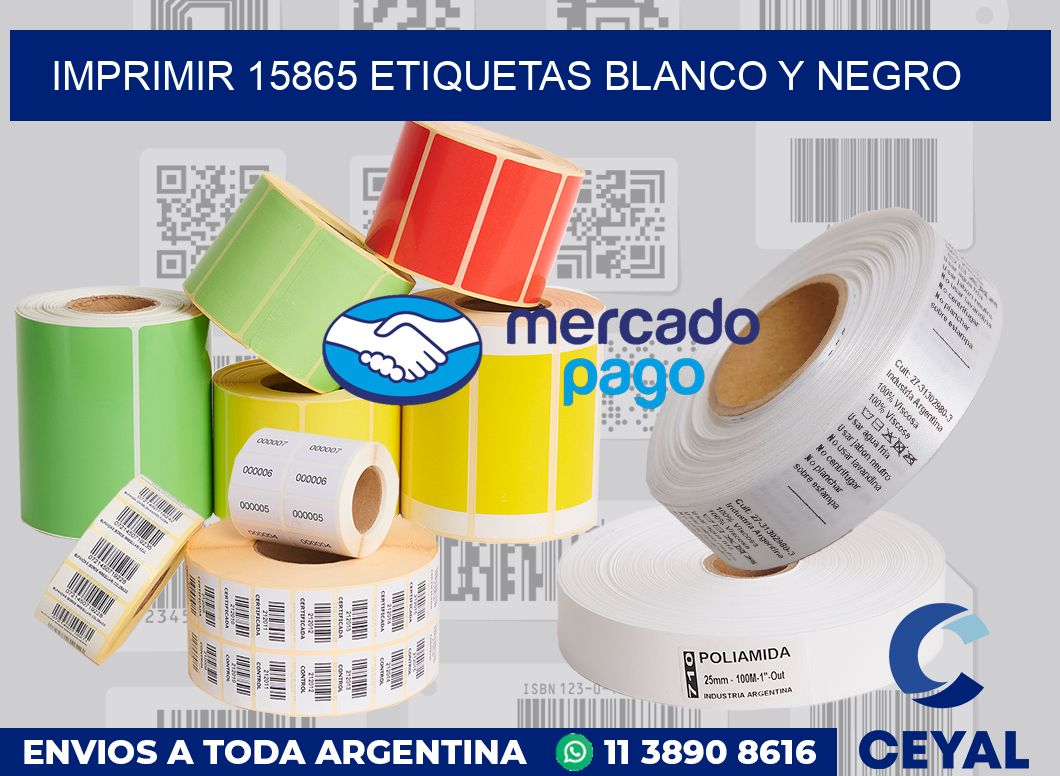 imprimir 15865 etiquetas blanco y negro