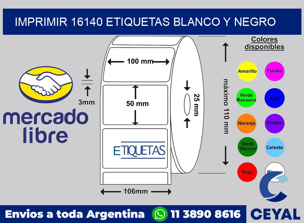 imprimir 16140 etiquetas blanco y negro