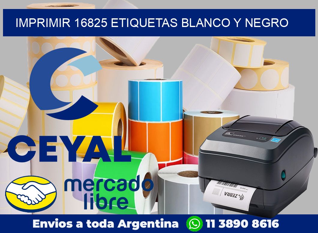 imprimir 16825 etiquetas blanco y negro