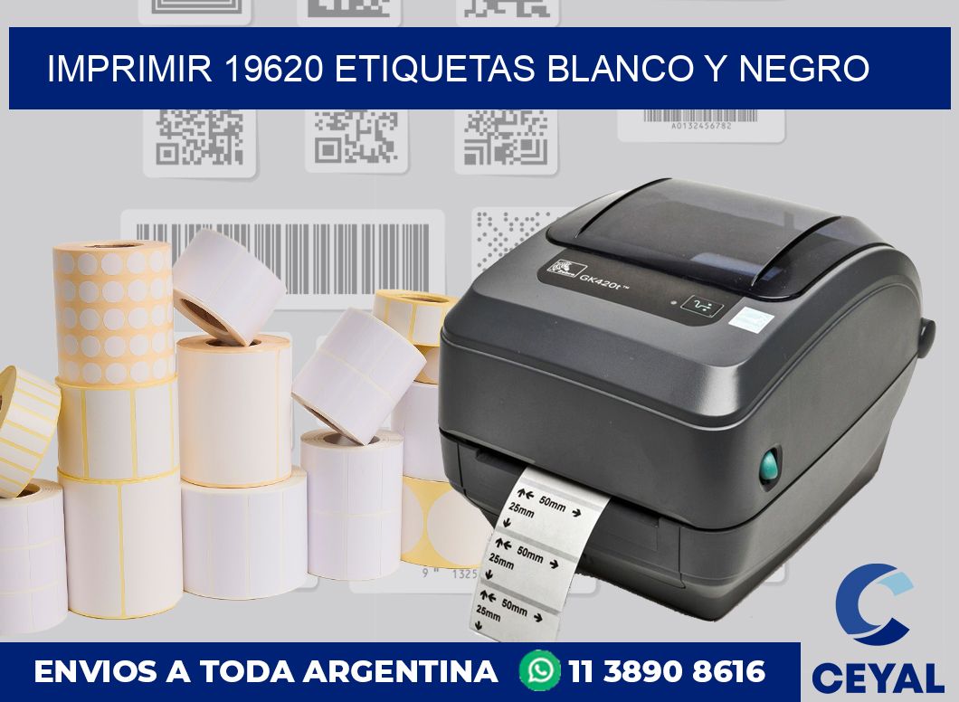 imprimir 19620 etiquetas blanco y negro