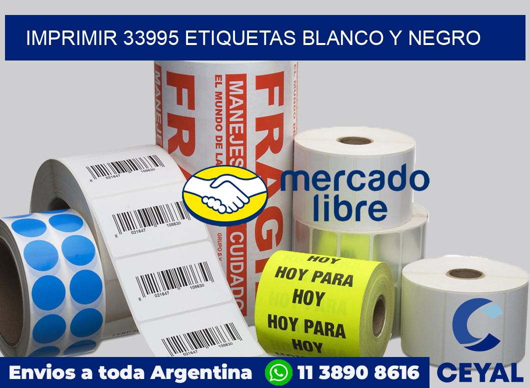 imprimir 33995 etiquetas blanco y negro