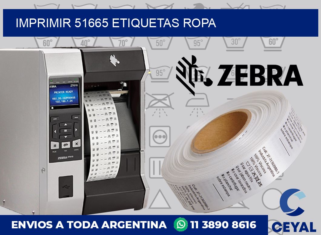 imprimir 51665 etiquetas ropa
