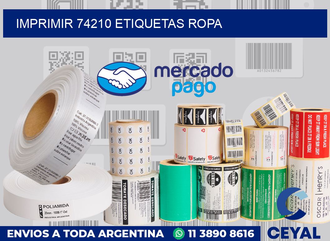 imprimir 74210 etiquetas ropa
