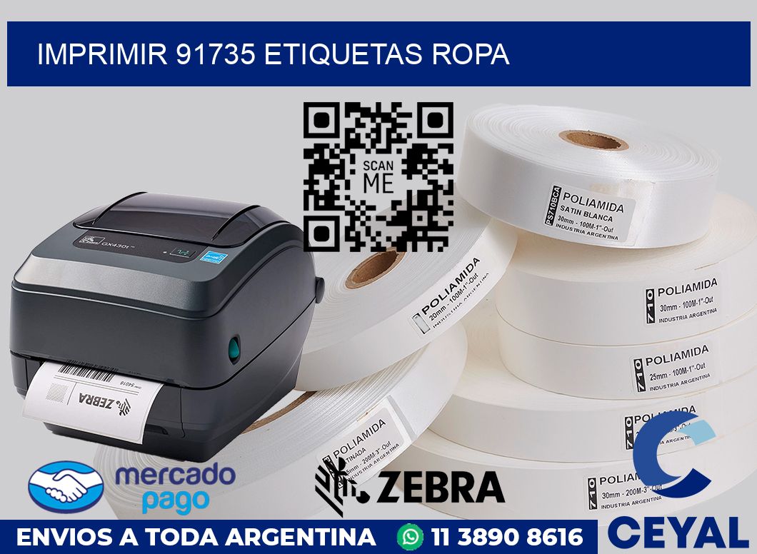 imprimir 91735 etiquetas ropa