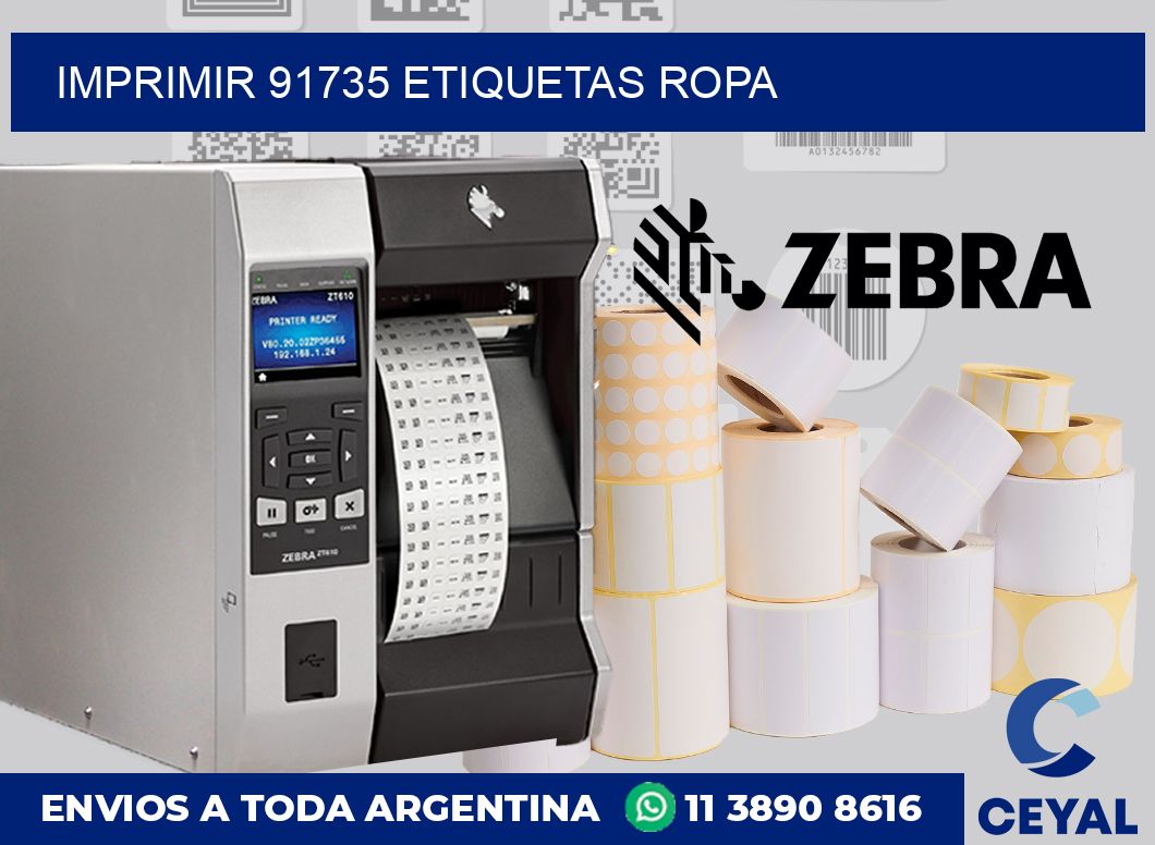 imprimir 91735 etiquetas ropa