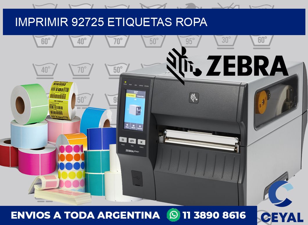 imprimir 92725 etiquetas ropa