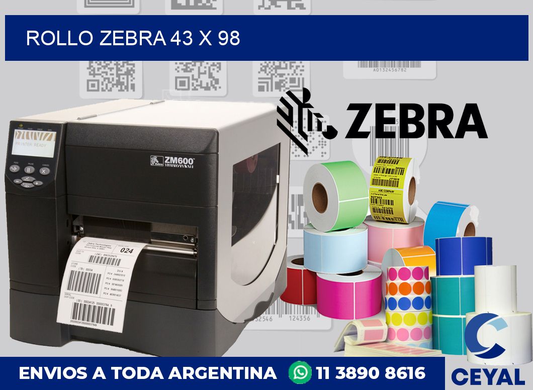 rollo zebra 43 x 98