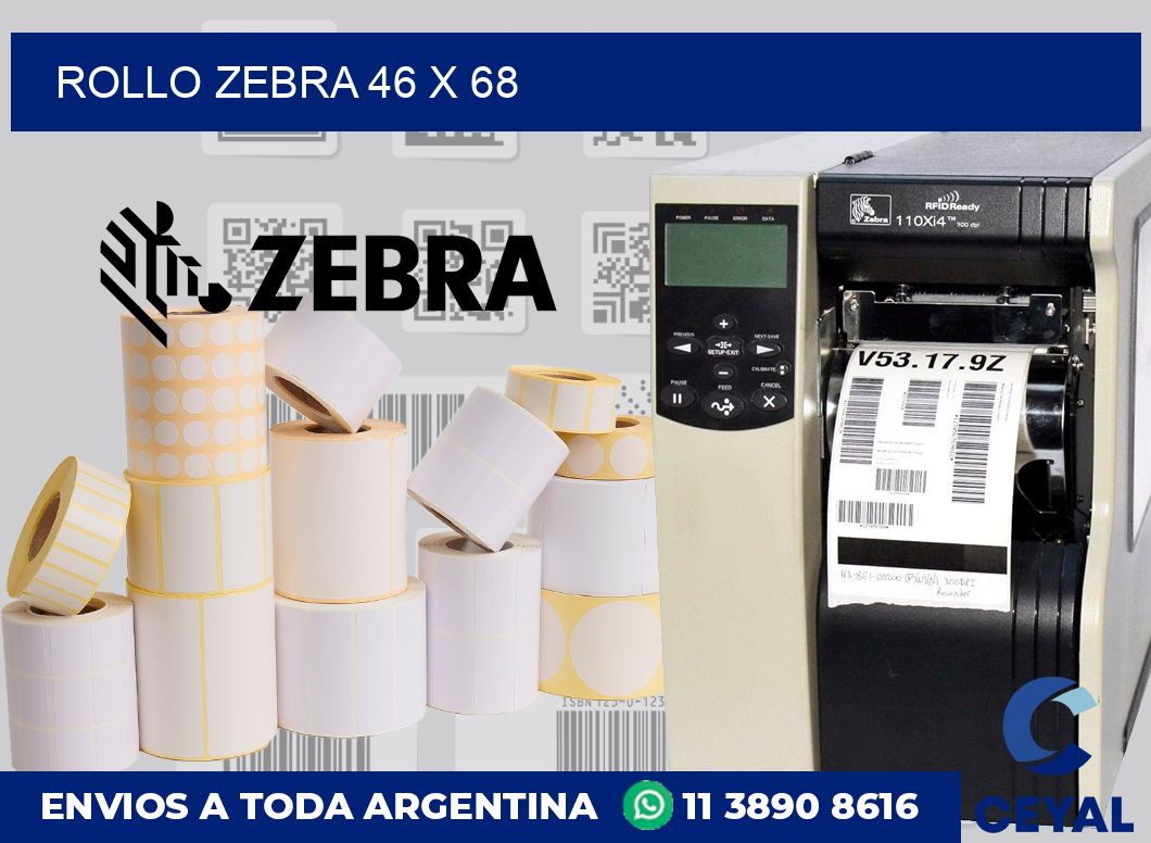 rollo zebra 46 x 68