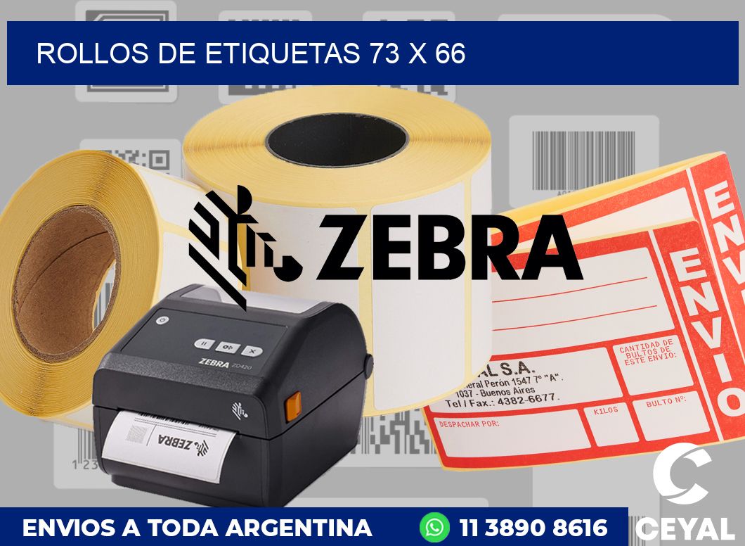 rollos de etiquetas 73 x 66