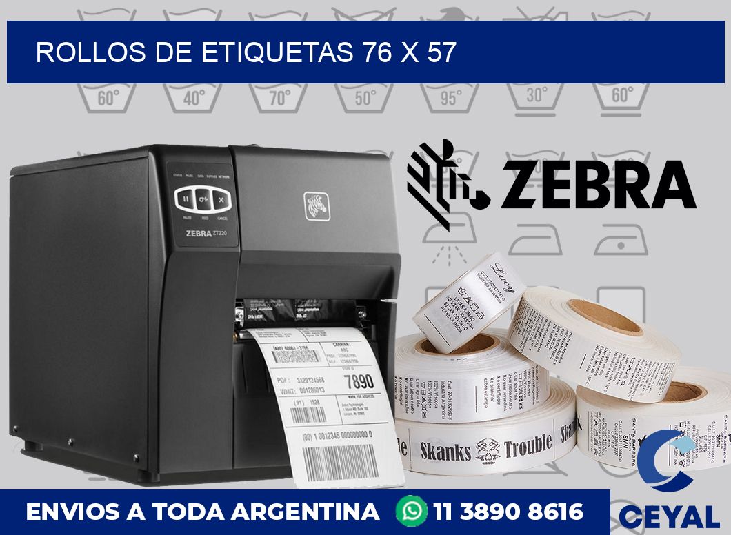 rollos de etiquetas 76 x 57