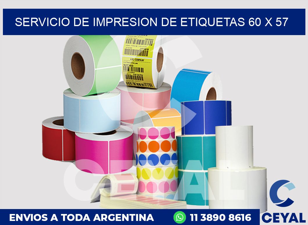 servicio de impresion de etiquetas 60 x 57