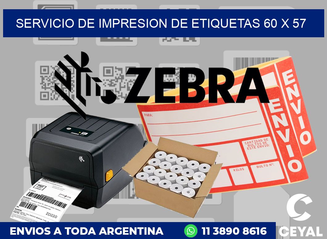 servicio de impresion de etiquetas 60 x 57