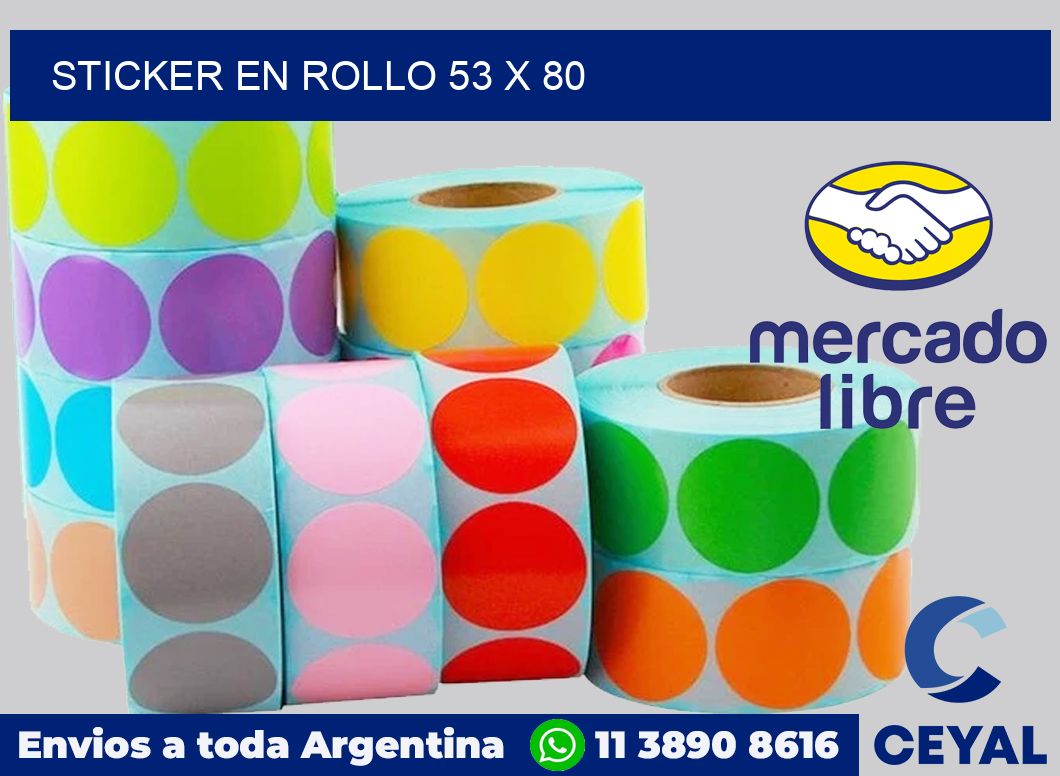 sticker en rollo 53 x 80