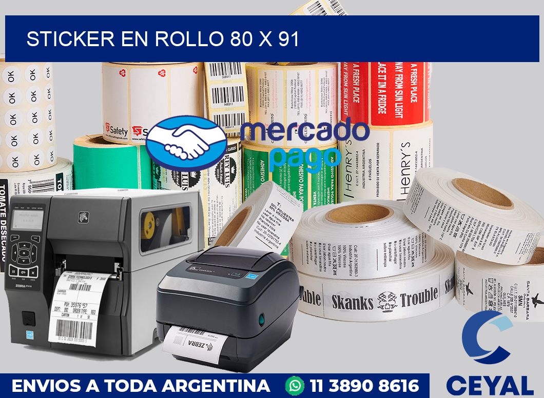 sticker en rollo 80 x 91