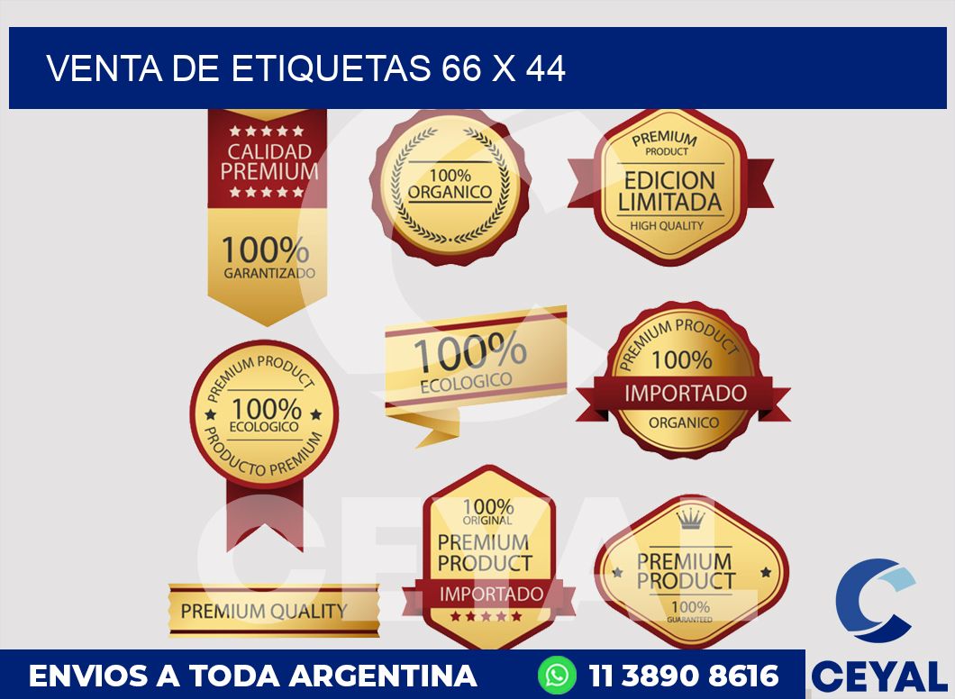 venta de etiquetas 66 x 44