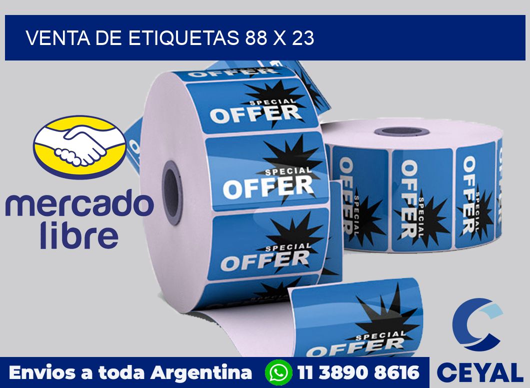 venta de etiquetas 88 x 23