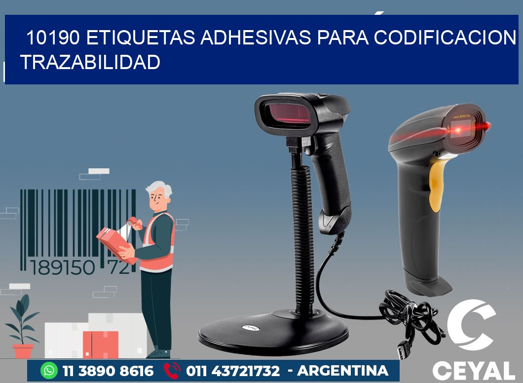10190 ETIQUETAS ADHESIVAS PARA CODIFICACION TRAZABILIDAD