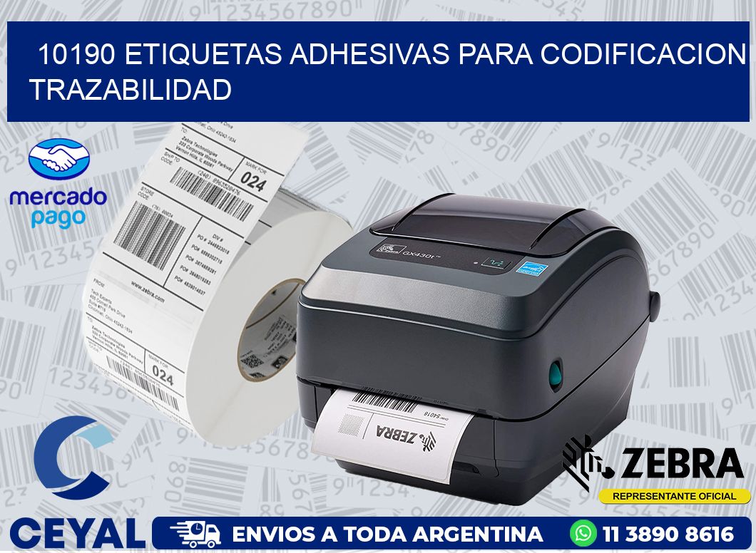 10190 ETIQUETAS ADHESIVAS PARA CODIFICACION TRAZABILIDAD