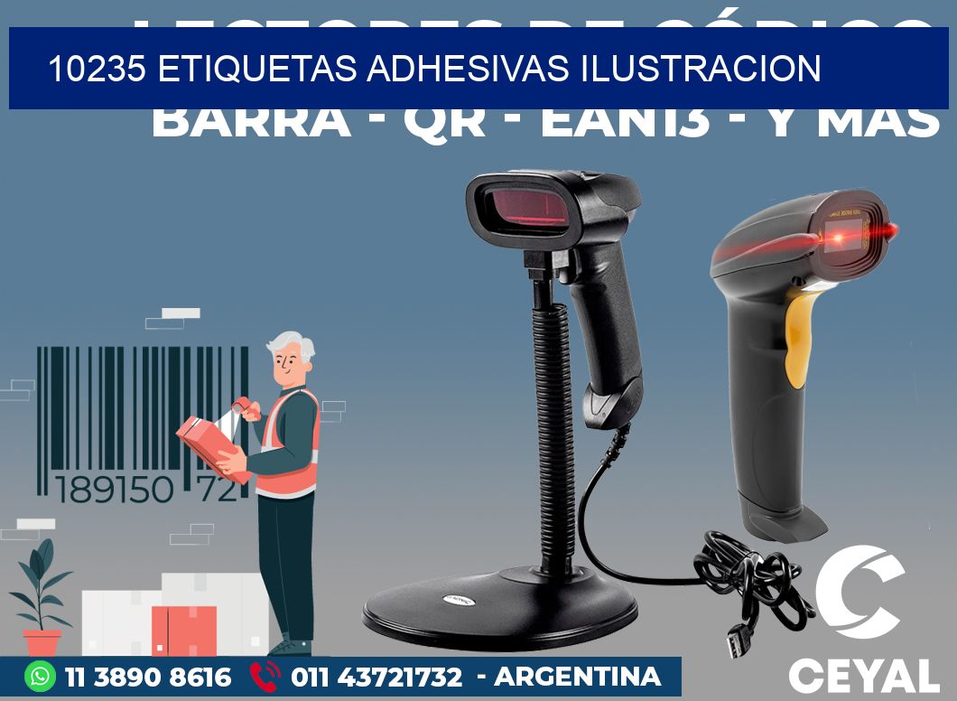 10235 ETIQUETAS ADHESIVAS ILUSTRACION
