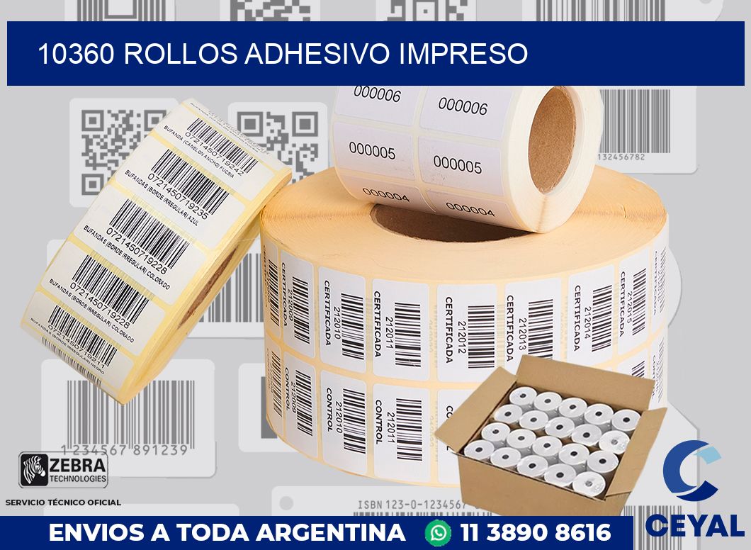 10360 ROLLOS ADHESIVO IMPRESO