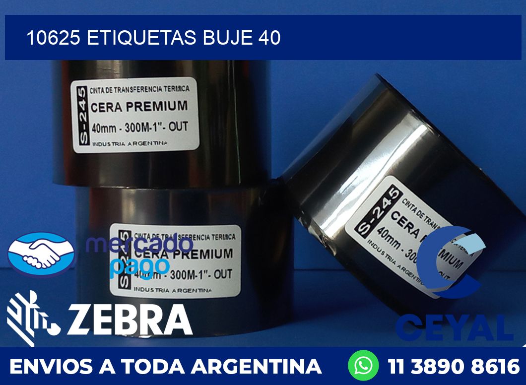 10625 ETIQUETAS BUJE 40