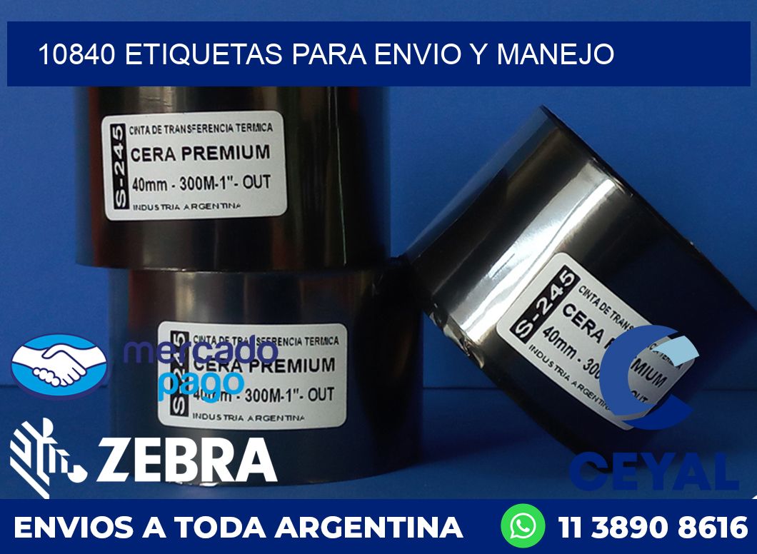 10840 ETIQUETAS PARA ENVIO Y MANEJO