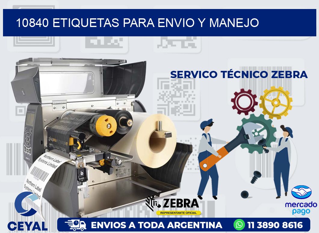 10840 ETIQUETAS PARA ENVIO Y MANEJO