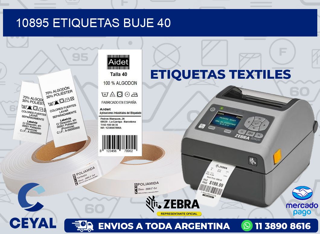 10895 ETIQUETAS BUJE 40