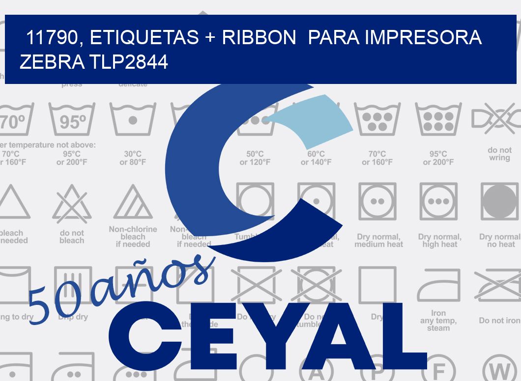 11790, etiquetas + ribbon  para impresora zebra TLP2844