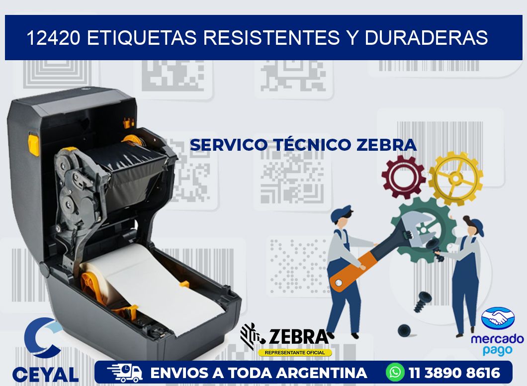 12420 ETIQUETAS RESISTENTES Y DURADERAS