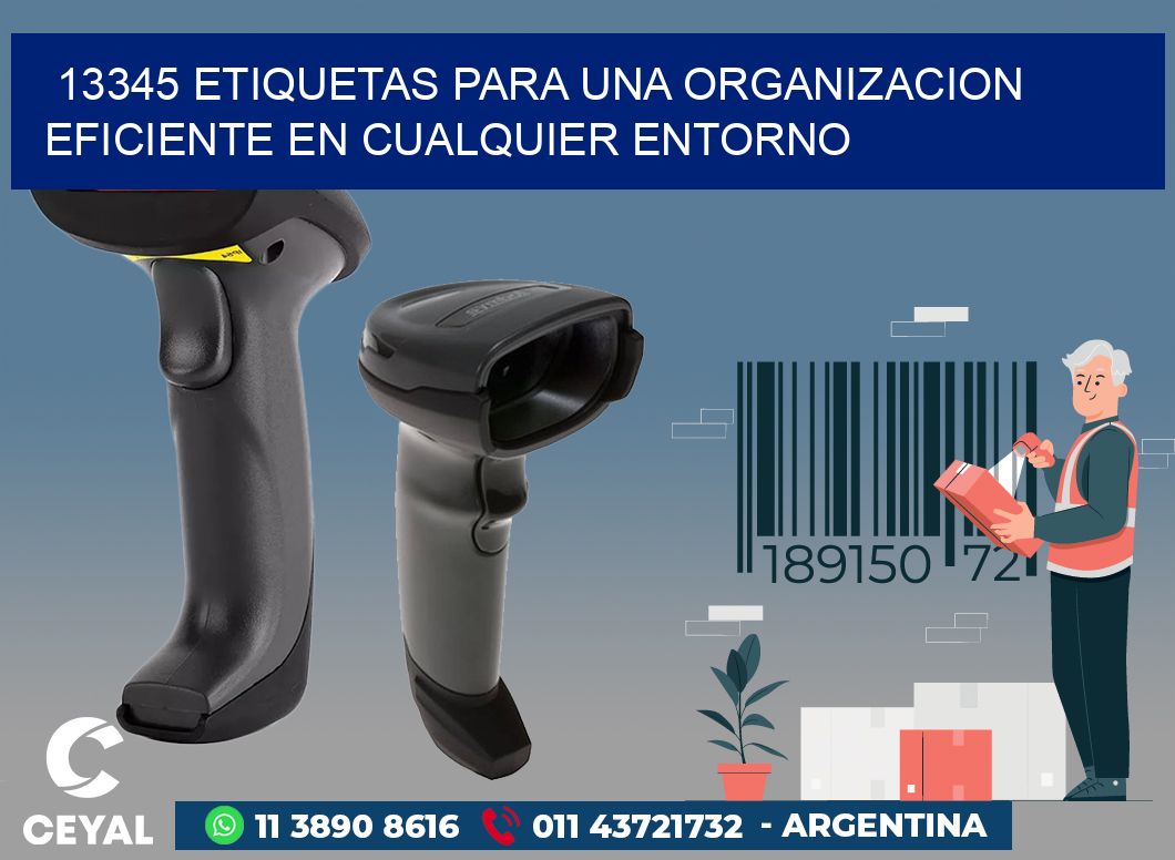 13345 ETIQUETAS PARA UNA ORGANIZACION EFICIENTE EN CUALQUIER ENTORNO
