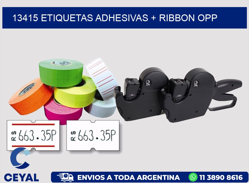 13415 ETIQUETAS ADHESIVAS + RIBBON OPP