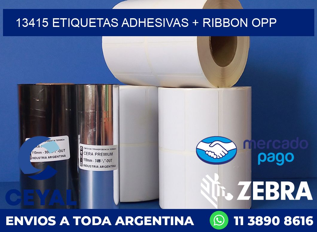 13415 ETIQUETAS ADHESIVAS + RIBBON OPP