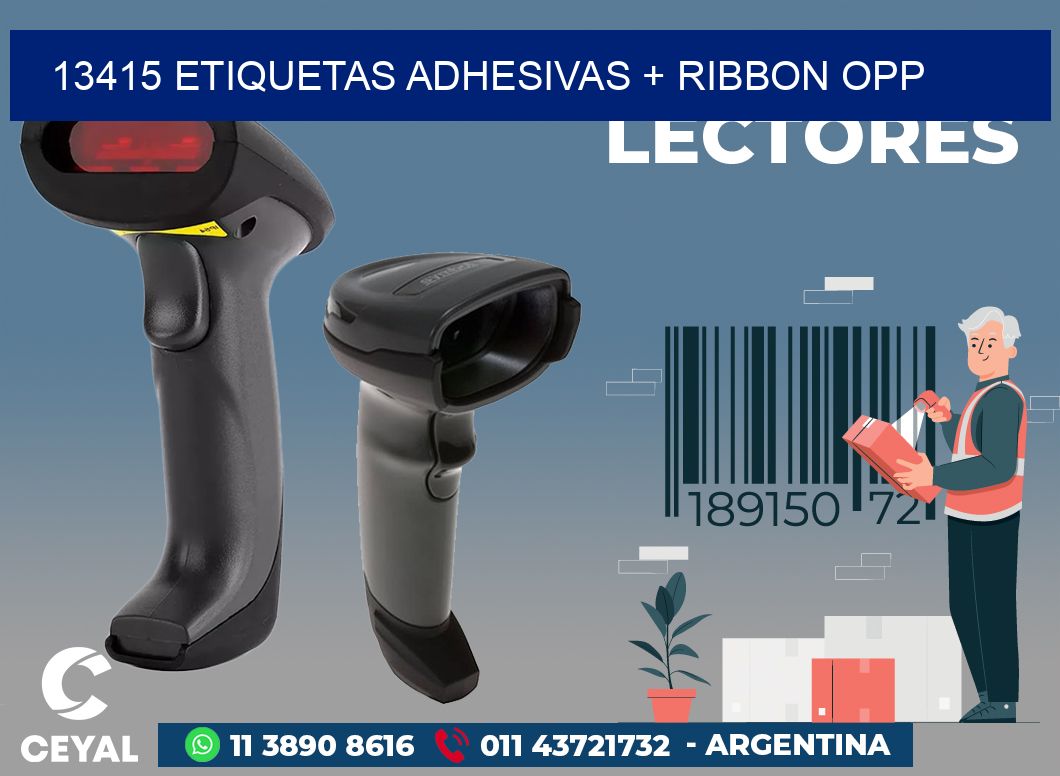 13415 ETIQUETAS ADHESIVAS + RIBBON OPP
