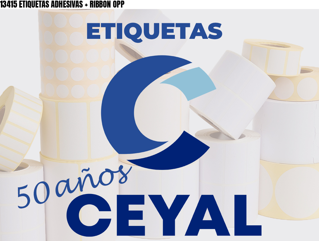 13415 ETIQUETAS ADHESIVAS + RIBBON OPP
