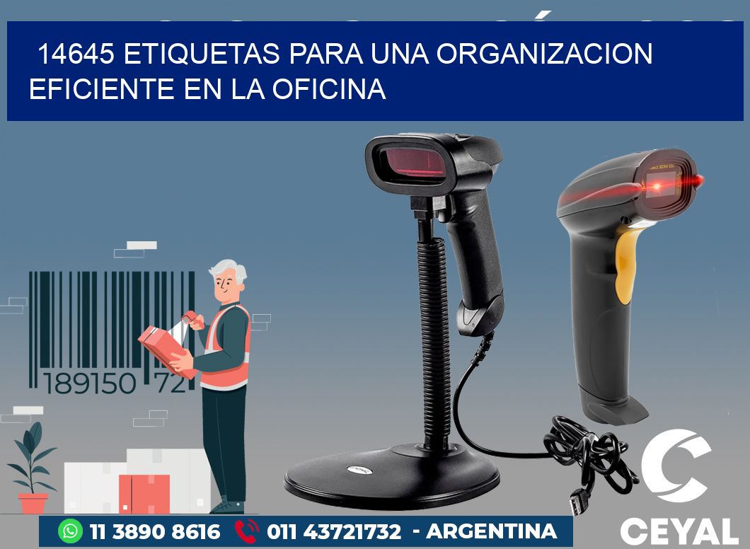 14645 ETIQUETAS PARA UNA ORGANIZACION EFICIENTE EN LA OFICINA