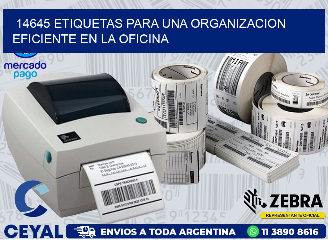 14645 ETIQUETAS PARA UNA ORGANIZACION EFICIENTE EN LA OFICINA