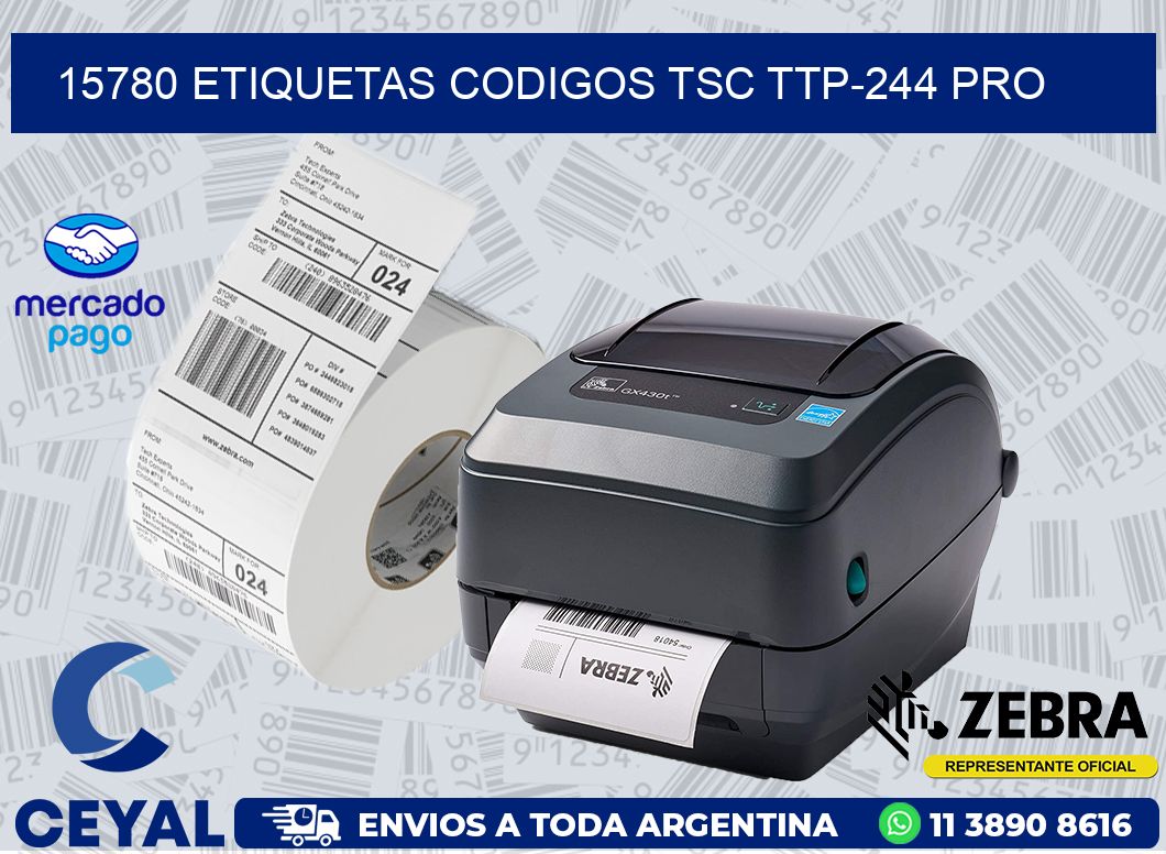 15780 ETIQUETAS CODIGOS TSC TTP-244 PRO