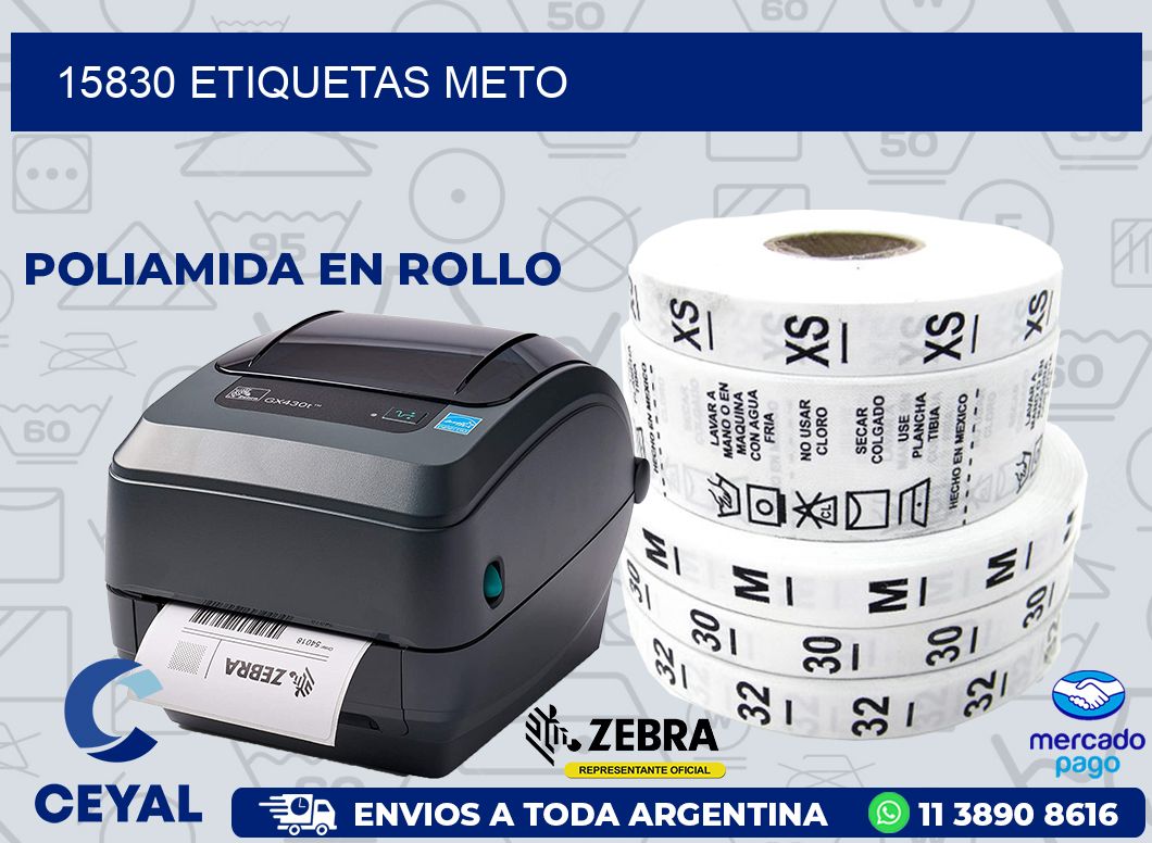 15830 ETIQUETAS METO